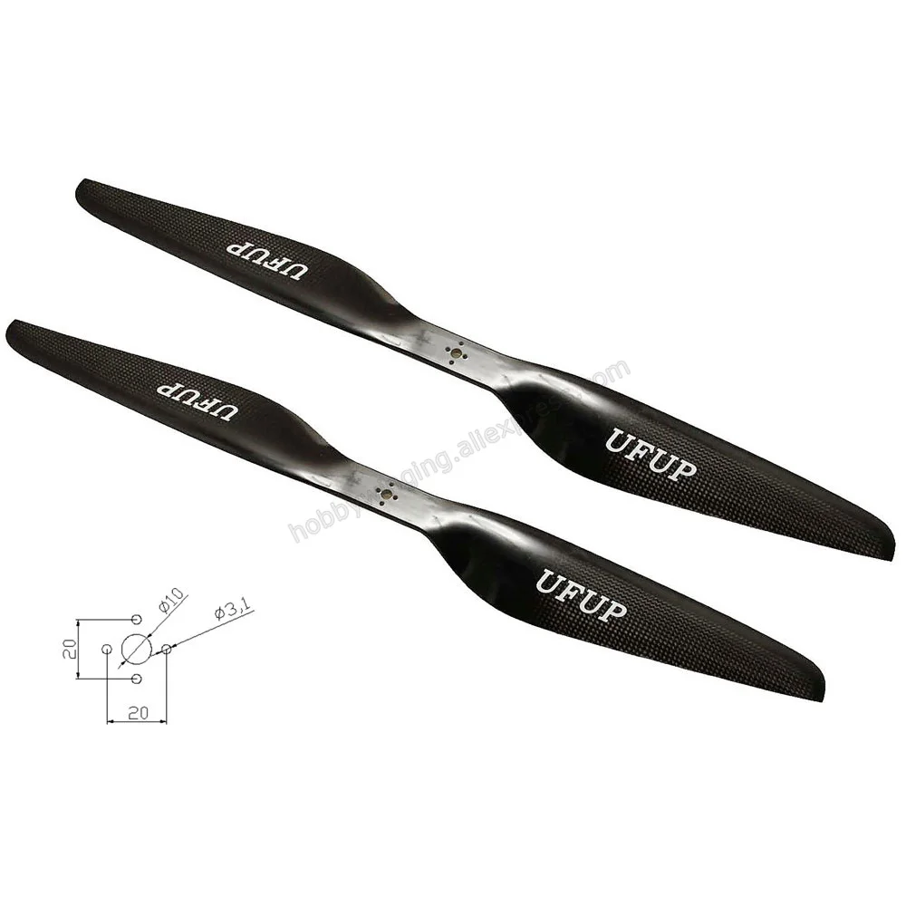 27 inch Carbon Fiber High Efficiency Straight Paddle UF2788L Propeller CW CCW 1 pair Light weight Excellent Balance