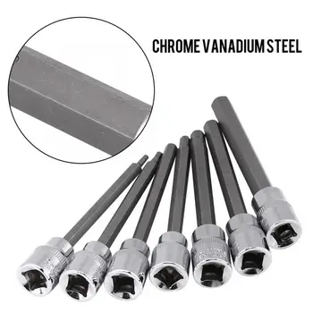 

multifunctional hand Tool set 7Pcs Extra Long Hex Bit Socket Set 3/4/5/6/7/8/10 mm Drive Repair Tool Kit screwdriver set
