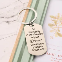 Горячие продажи вдохновение энергии металла титана стали бирки для связки ключей нержавеющей стали крючки поддержка кастомизации