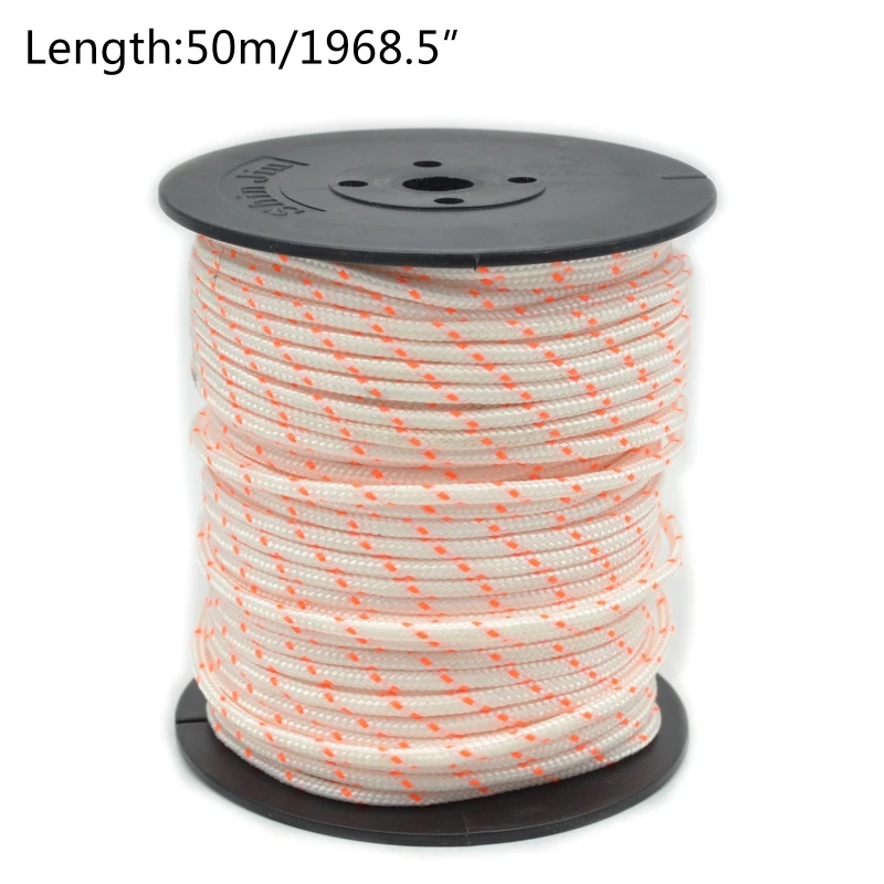 earth drill 50m 3mm Nylon Pull Starter Rope Recoil Engine Start Cord for 430/520 Trimmer Cutter Chainsaws Lawn Mower craftsman lawn mower