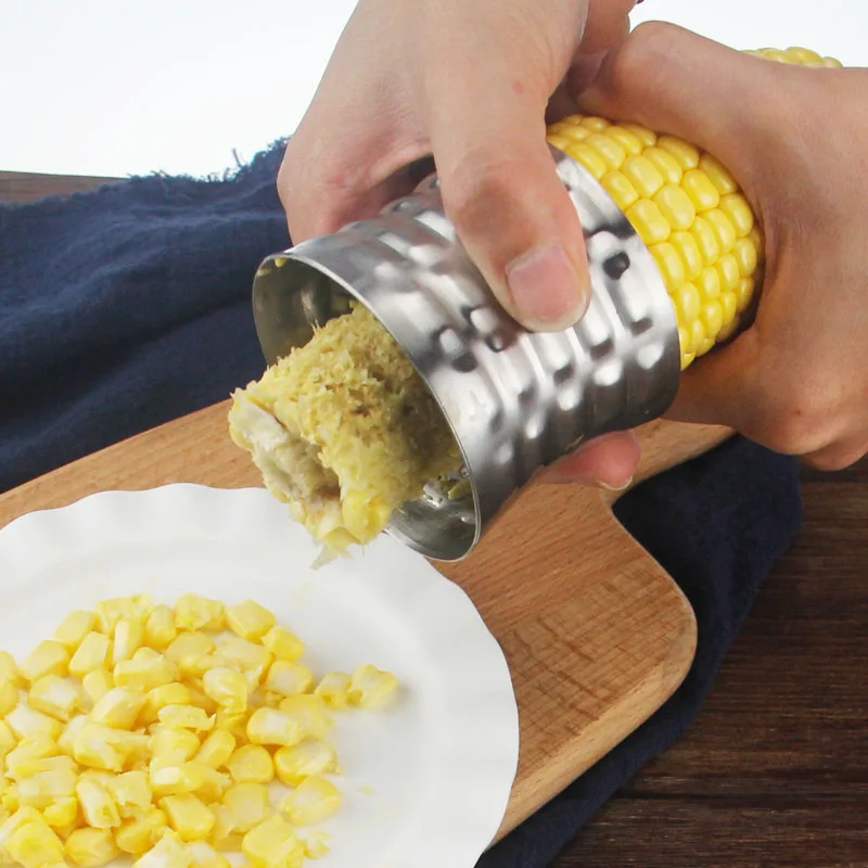 Stainless Steel Corn Stripper Non-slip Grip Corn Cutter Kernel Remover AIA99