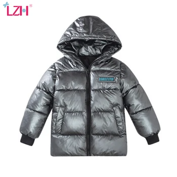 

LZH 2020 New Winter Teenagers Boys Thick Warm Cotton Outerwear Coat Children Down Jacket Kids Autumn Hooded Clohtes 4-12 Years