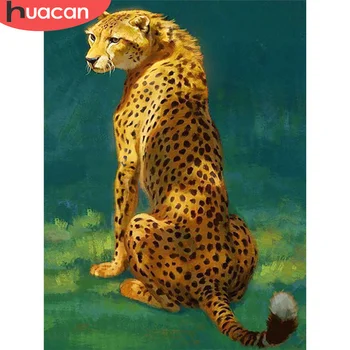 

HUACAN DIY Diamond Painting Leopard Rhinestone Picture Diamond Embroidery Mosaic Cross Stitch Animal Wall Art Decor