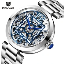 BENYAR reloj multifuncional para hombre, pulsera de cuarzo resistente al agua, con espejo Hardlex, de negocios