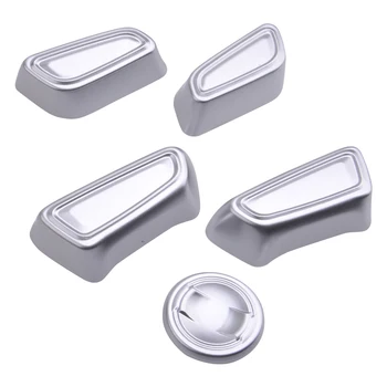 

Silver Front Seat Adjust Switch Button Cover Trim Decoration Fit For Toyota Camry 2018 2019 2020