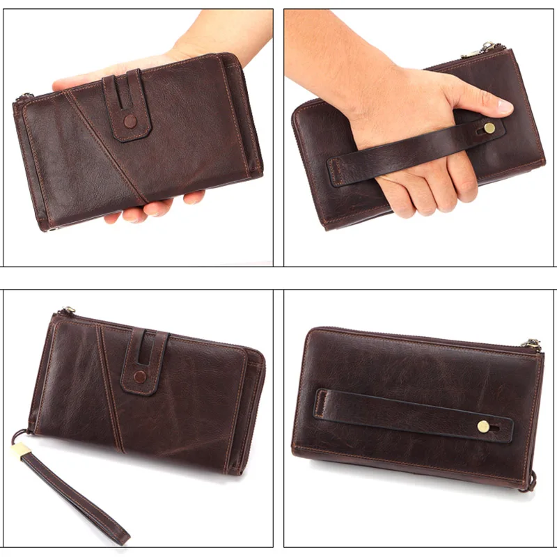 MISFITS Клатч кожаный Длинный кошелек на молнии сумка для карт мужская сумка для мобильного телефона сумочка