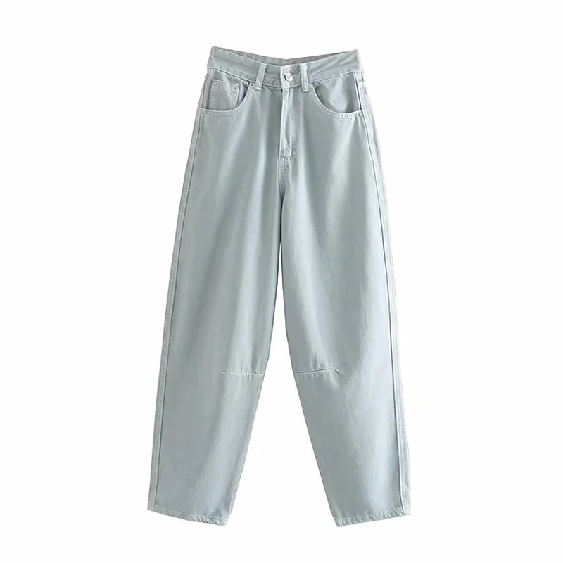 Vintage Denim Women Jeans Casual Harem Pants Scratched Bottoms Fashion Loose Trousers Streewear High Waist Mom | Женская одежда