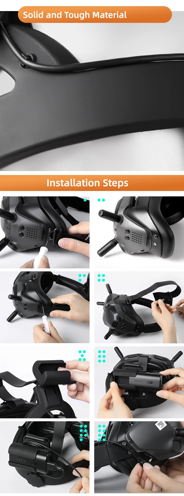 Fpv セット Sunnylife TD78 Adjustable Head Strap with Battery Clip