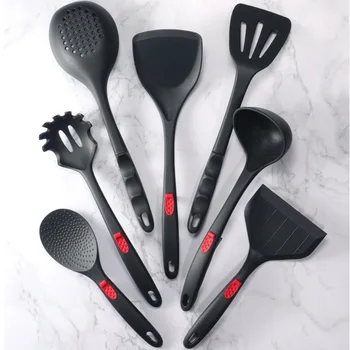 

Silicone Spatula Set Heat Resistant Cooking Utensils Kitchen Tools Cooking Turner Ladle Spoon