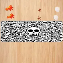 Флисовый Коврик для пола на Хэллоуин с рисунком черепа, Мягкий Нескользящий Коврик прямоугольной формы, украшения для дома и отдыха