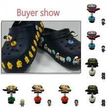 1 шт., Бэтмен против Супермена, новая весенняя обувь, очаровательные ПВХ аксессуары для обуви обувь, украшение для Croc jibz, детский праздничный X-mas подарок