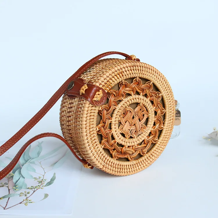 

Cross Border for Viet Nam Rattan Shoulder Bag INS Hot Selling WOMEN'S Messenger Bag AliExpress Trend Retro ri han bao