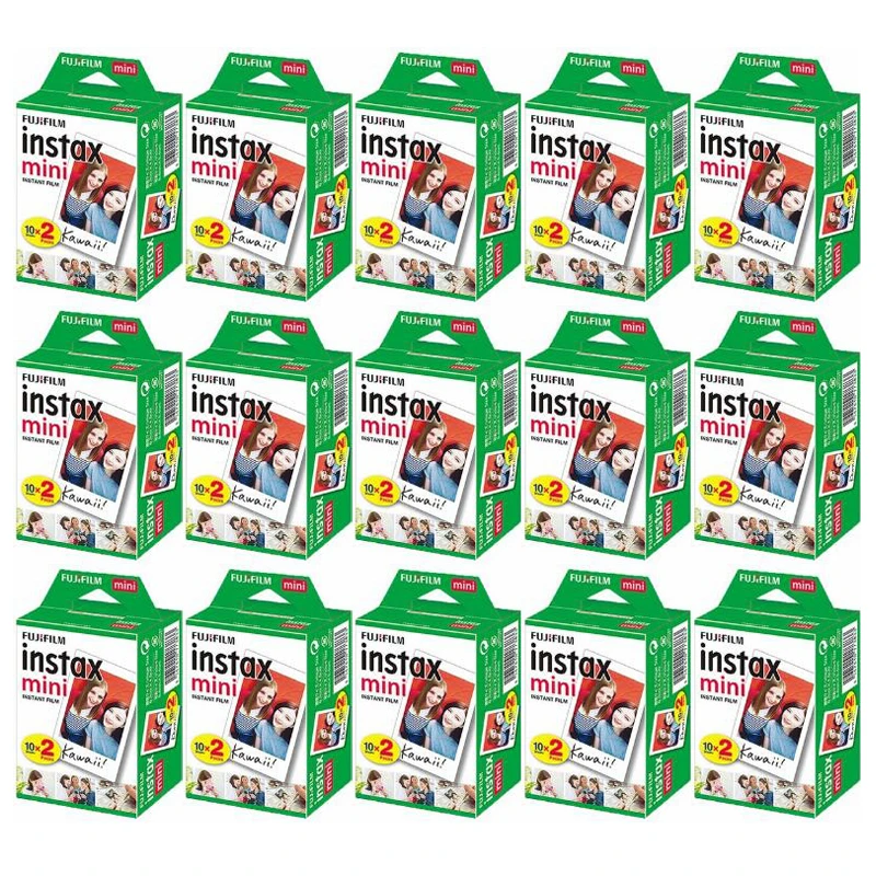 10-200 листов Fuji Fujifilm instax mini 9 8 с белыми краями, цветные пленки для камеры instax