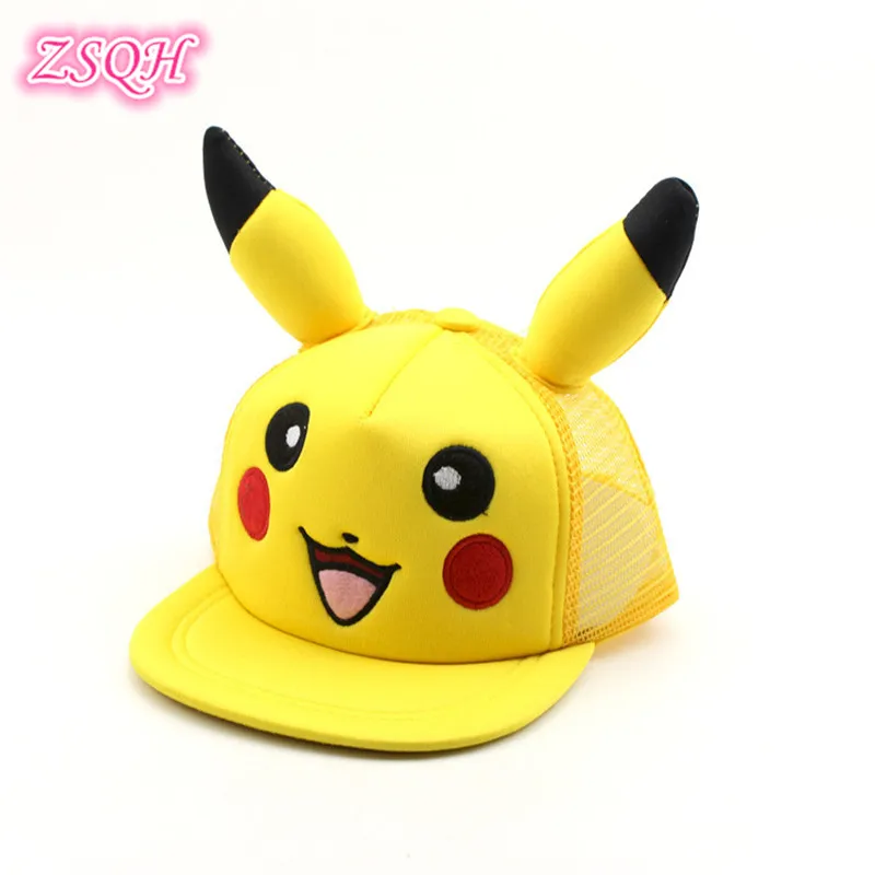 

New Movie Detective Pikachu Cosplay Pikachu Hats For Kids Adult Hat Pikachu Costumes Baseball Cap Halloween Carnival Accessories