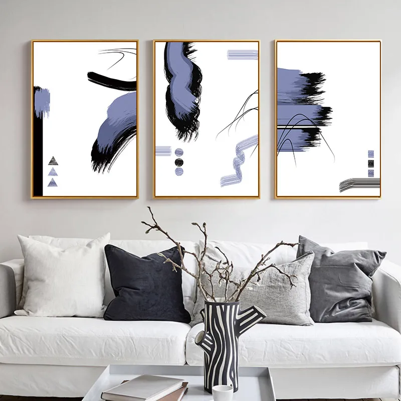 

Abstract Geometric Pattern Canvas Painting Modern Minimalist Wall Art Poster And Print Picture Nordic Style Living Room Decor