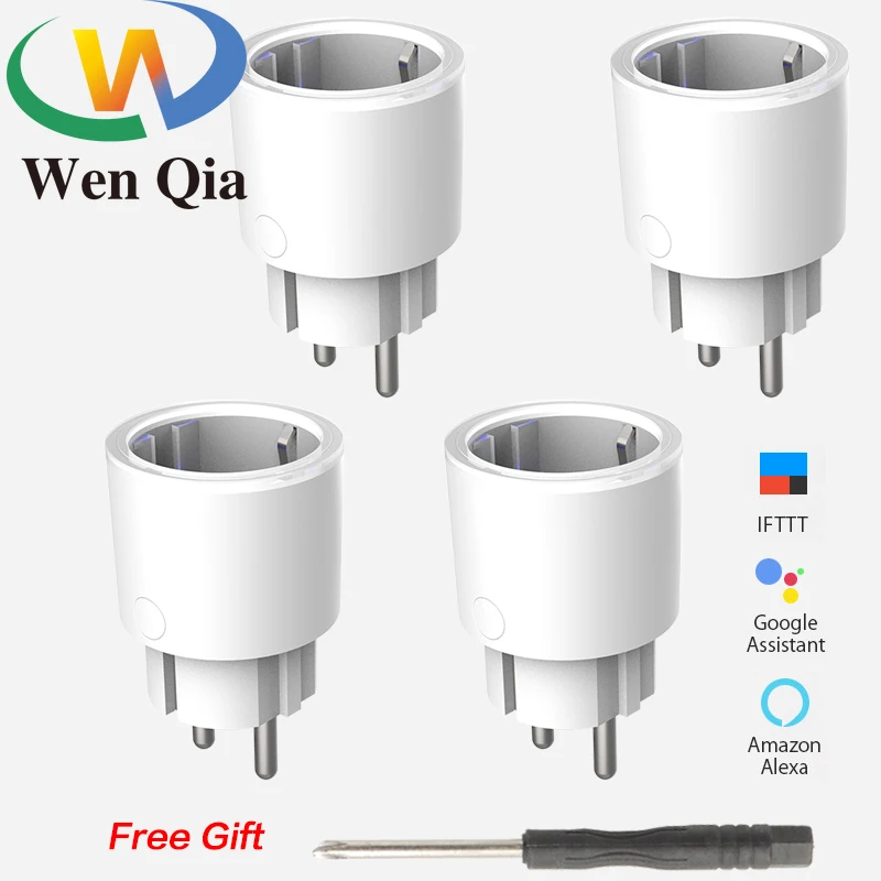 

EU AC 100-240V 10A WIFI Smart Plug wireless socket Power Monitor Timming Switch,Volice Control Work with Alexa,Tuya,Google Home,