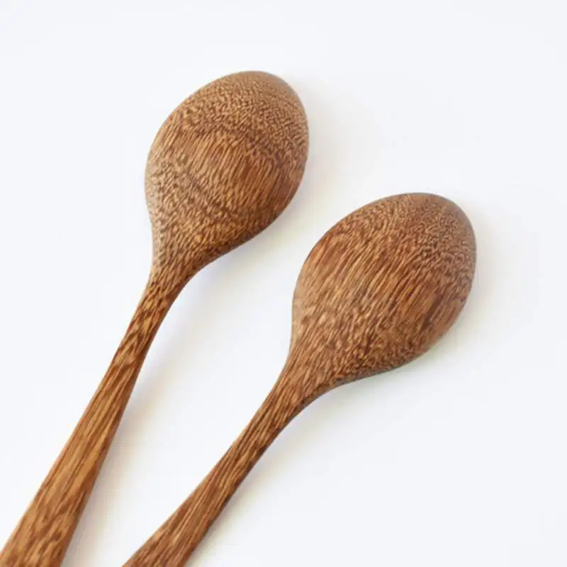 

Household Kitchen Large Spoon Natural Wooden Spoon Paint-Free Soup Spoons Eco Friendly Dinner Spoon Wood Tableware