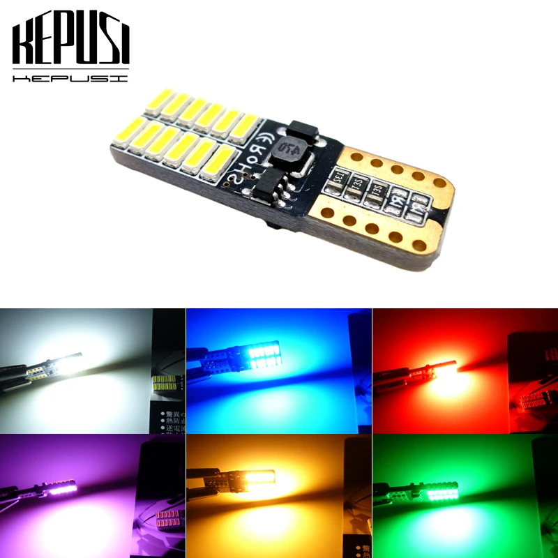 

Car Auto LED T10 194 W5W Canbus 24 SMD 4014 LED Light Bulb No error led parking car styling Auto lamps car accessories