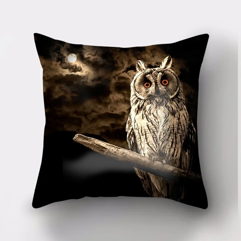 

owl Pattern Throw Pillow Covers Cotton polyester Cushion Cover Pillowcases Sofa Home Decor
