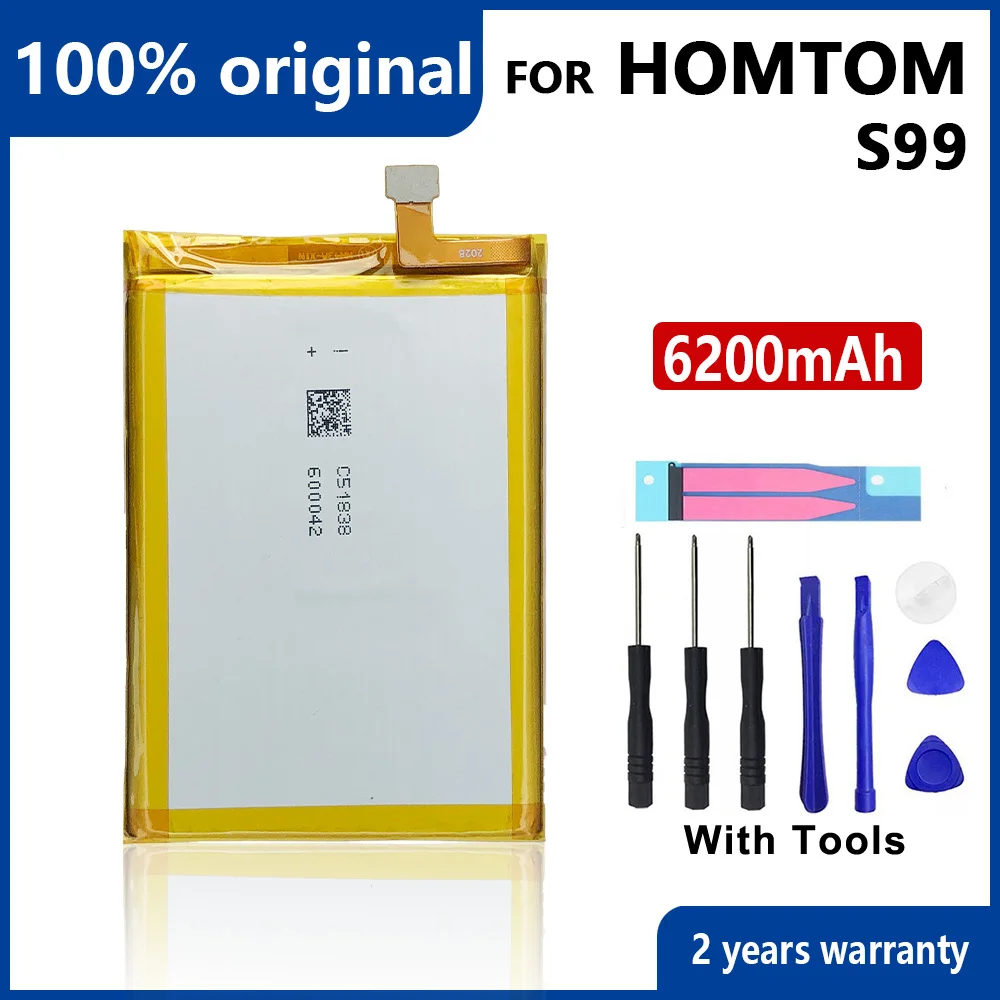 100% Оригинальный S99 6200 мА/ч Батарея для HOMTOM мобильный телефон Высокое качество +