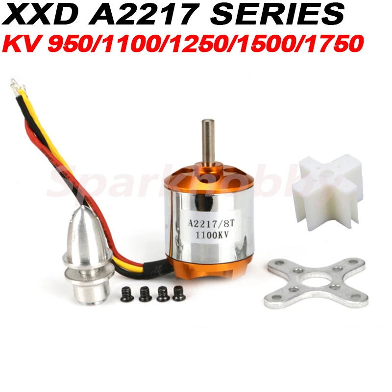 Новинка 1 шт. XXD A2217 950KV/1100KV/1250KV/1500KV/1750KV с моторным креплением бесщеточный мотор