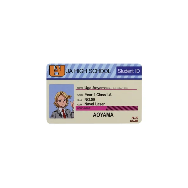 1PCS Anime Peripheral My Hero Academia PVC Student ID Card School Food Card Cosplay Prop PVC Collection Card Accessories 06