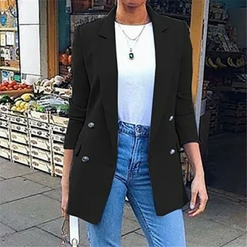 

2020 New Women's Turtleneck Jacket, Office, Color Long Women's Jacket