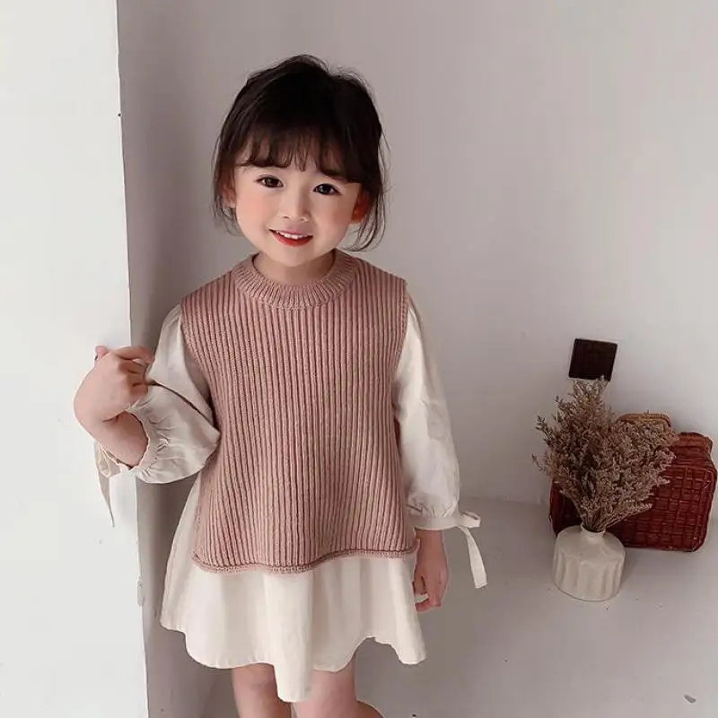 Kids Sweatershirts Toddler Knit Vest Sweater for Boys Girls