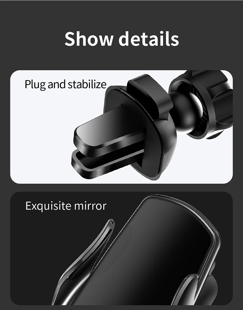 mobile stand Wireless Car Charger 15W Qi Car Phone Holder Fast Charging For All Mobile Phone Holder Car Air Vent Mount Charger Smart Sensor iphone holder for tripod