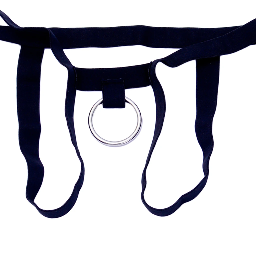 Sexy Mens G-string Underwear Hollow Ring Pouch Jockstrap Men Thong Briefs Gay Underwear Tanga Hombre Black