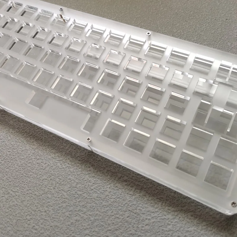 

CX60 DIY Mechanical Keyboard Kits Transparent Acrylic Keyboard Case 64 Layout Welding RGB PCB Plate With Down Light