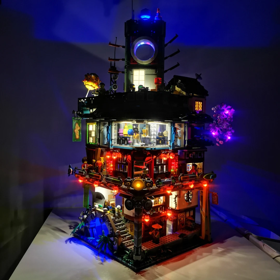 Ninjago City 06066 Masters of Spinjitzu совместимый с Iego 70620 светодиодный светильник строительные