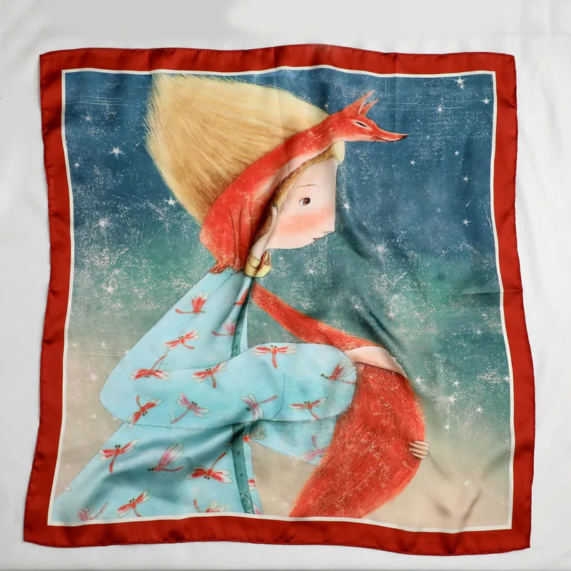 Хит 2020 Новое поступление Однотонный женский шарф летние шелковые Шарфы Шали