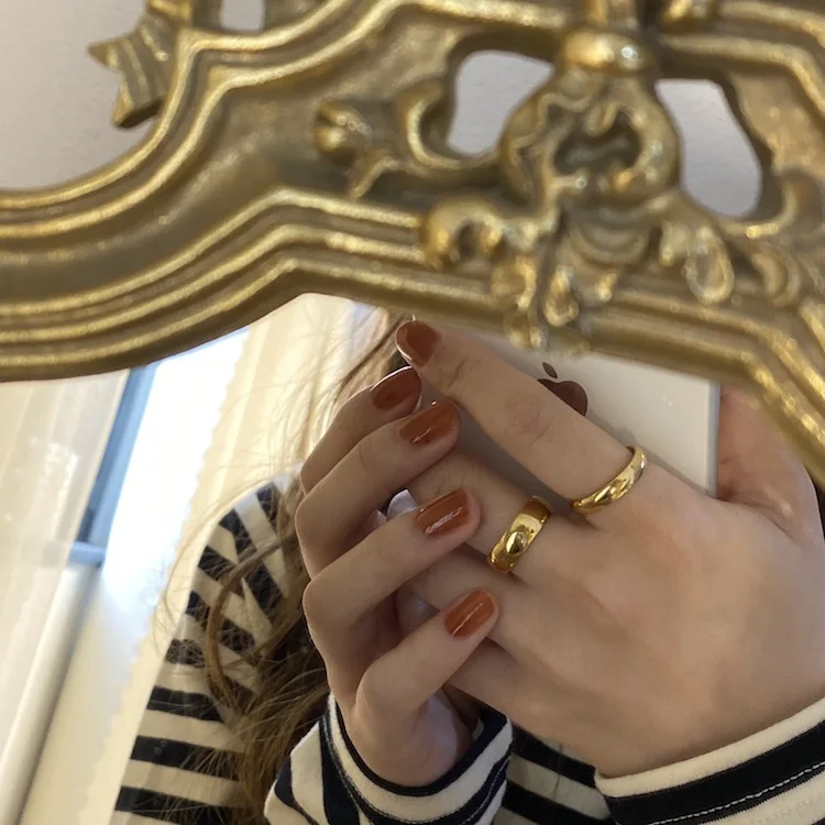 Wedding Rings Couple Rings Jewelry Rings Ring Jewelry Fashion Luxury Golden Engagement Wedding Ring Couple Ring Simple Fashion Style Fine Jewelry Anniversary Gift Men and Women