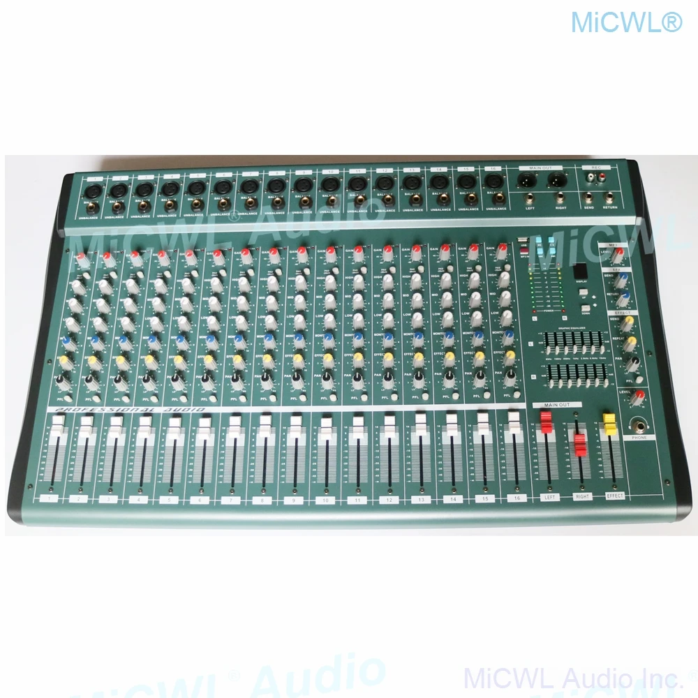 MiCWL 16 канальный аудио микшер запись микшерная консоль USB DSP Эффект