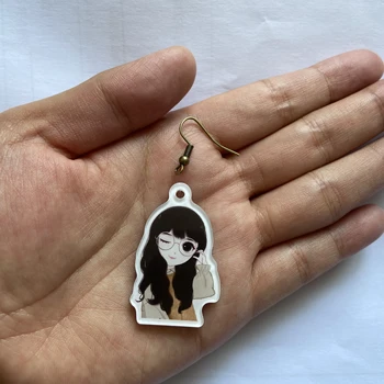 

Custom acrylic Earring Charms 2 Sided Custom Logo Text Picture