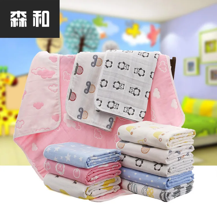 

[Single Packaged in the Shape of Bars] Class a 6-Layer Gauze Pure Cotton Infants Children's Quilt Baby Party Bath Towel Blanket