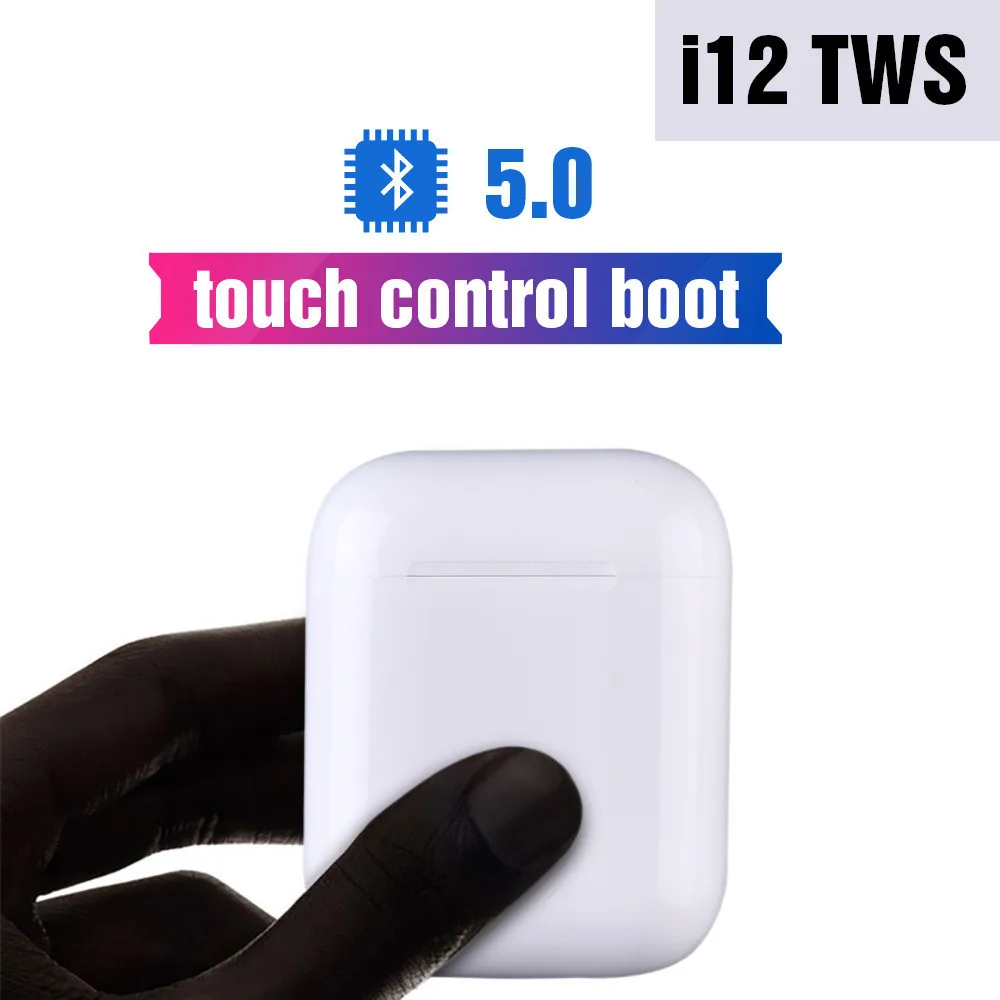 Цена AMTERBEST высокое качество I12 наушники вкладыши TWS с Беспроводной Bluetooth 5,0 наушники с ультранизкими басами наушники Pk I10 HBQ I11 I13 I60 I30 для IPhone 8 Plus