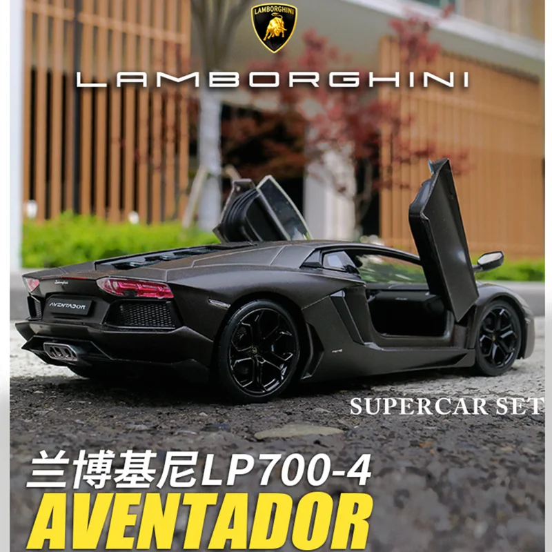 Skup Welly 124 Lamborghini LP700 samochód aluminiowy model samochodu samochód symulacyjny dekoracja kolekcja prezent zabawka odlewania model zabawki dla chłopca