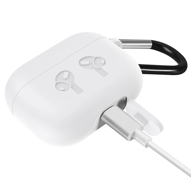 100 шт. Bluetooth чехол для наушников для Airpods Pro защитный чехол зарядная коробка для Airpods чехол s протектор с карабином