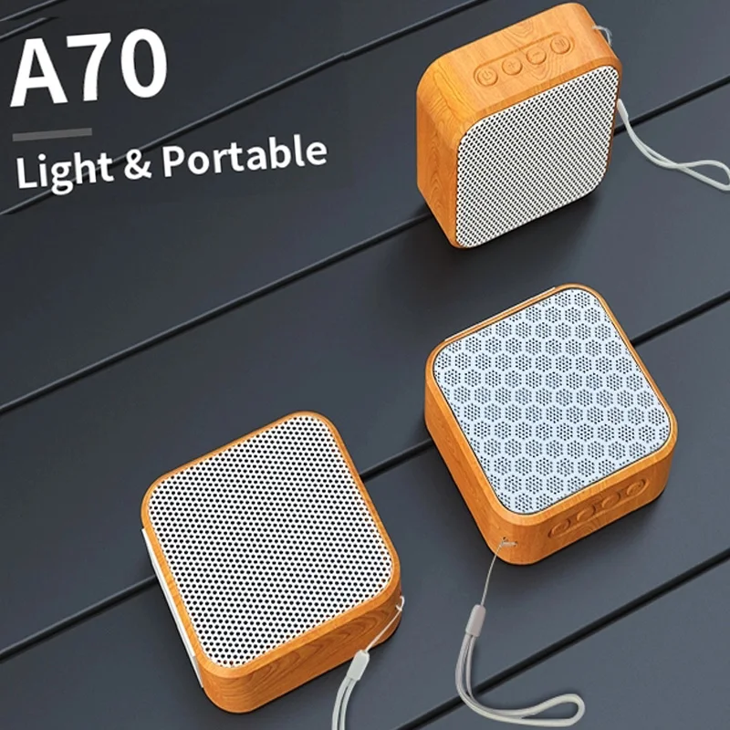 A70 деревянный портативный беспроводной динамик винтажный мини с Bluetooth микрофоном
