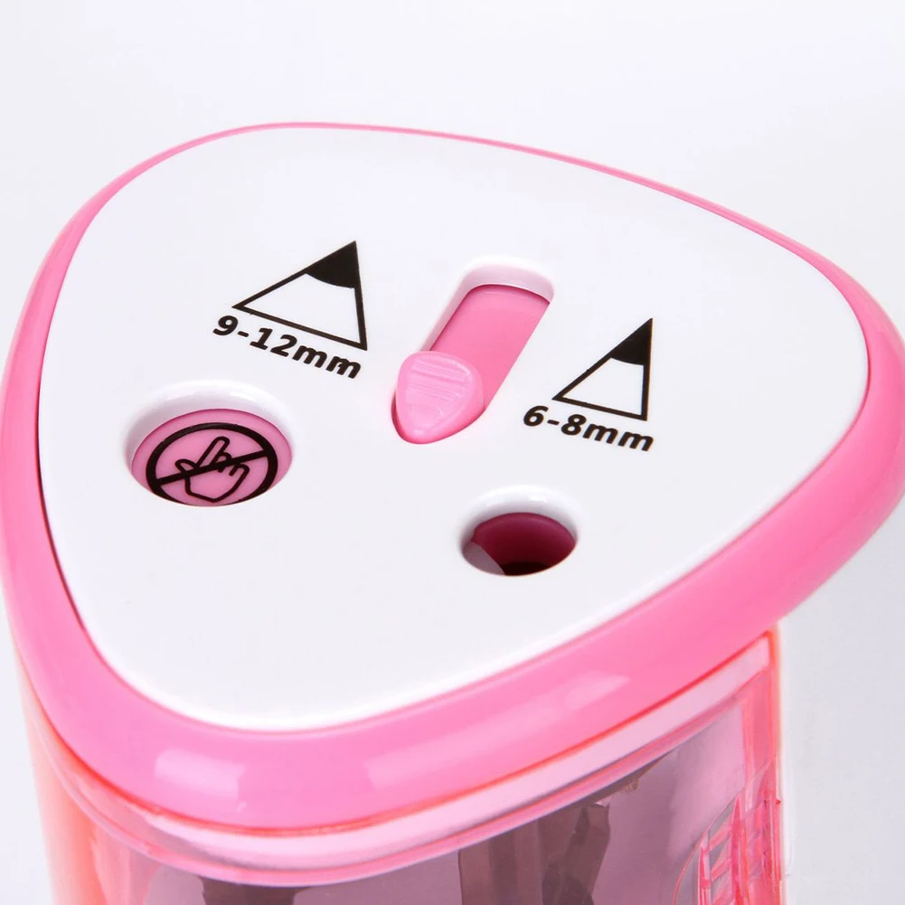 Dual Holes Battery Automatic Electric Pencil Sharpener School Office Stationery