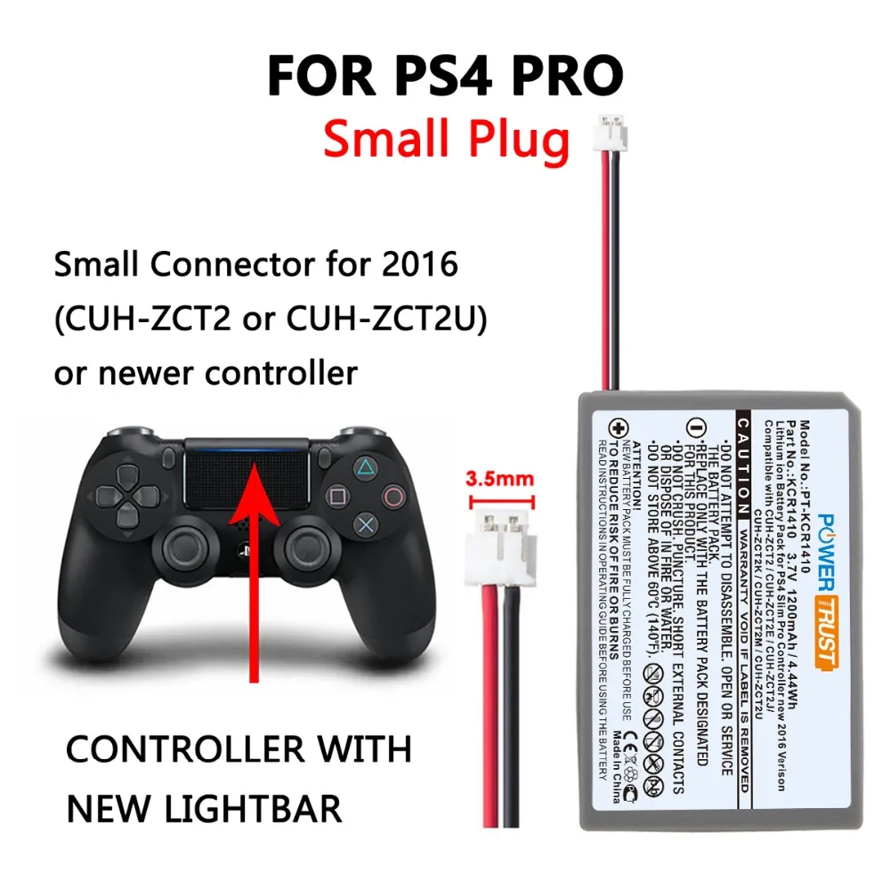 KCR1410 Battery for Sony PS4 Pro Slim Pro Controller New 2016 Verison CUH-ZCT2 CUH-ZCT2E CUH-ZCT2J CUH-ZCT2K CUH-ZCT2M CUH-ZCT2U
