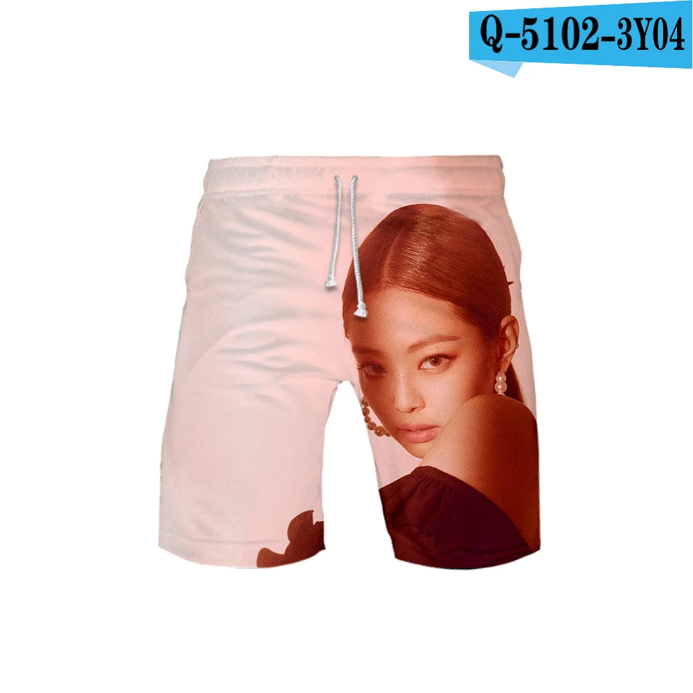 Черно-розовые пляжные модные крутые летние шорты с 3d принтом повседневные популярные шорты kpop Мужские штаны хипстер - Цвет: Q5102
