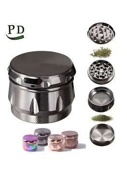 

4 Layers Zinc Alloy Process Tobacco Grinder Herbal Herb Tobacco Grinder Spice Weed Crusher Customizable Logo