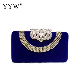 

New 2020 Woman Suede Clutch Bag With Chain Female Evening Party Black Blue Clutch Purse Shoulder Bag Elegant Rhinestone Handbag