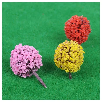 

Lychee 15pcs Tree Miniatures Multicolors Ball Shaped Tree Model Sand Table Accessories Sand Tray Decoration