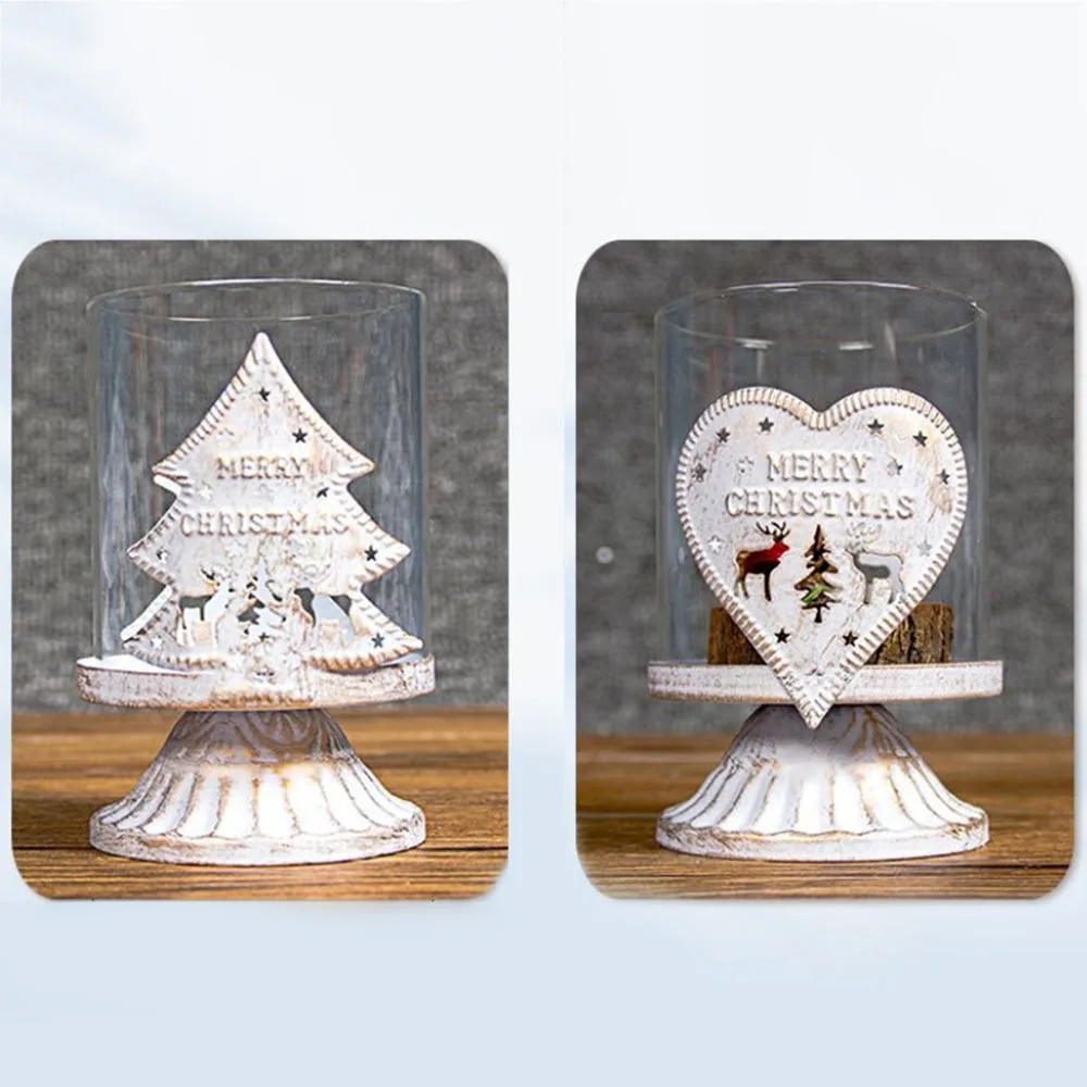 Скандинавский Ретро стиль веселый рождественский подсвечник для Tealight полый домашний декоративный подсвечник свадебный канделябр