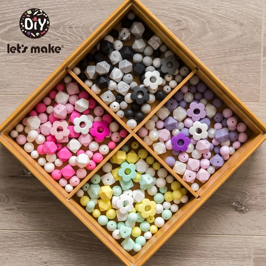 Давайте сделаем 1 комплект Детские Силиконовые Бусины Diy детские погремушки соски цепи аксессуары коляска детская кроватка игрушка для кровати ДЕТСКИЙ Прорезыватель