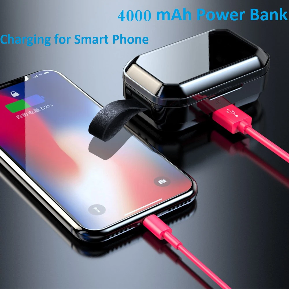 TWS стереонаушники G02 с поддержкой Bluetooth 5 0 и зарядным футляром на 4000 мА · ч|Наушники